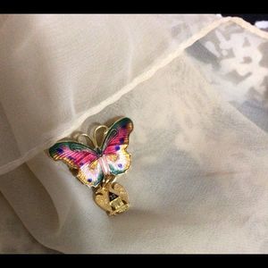 UNIQUE &  Beautiful Vintage Butterfly & Eagle #32 Charm Brooch Pin Eagle Charm